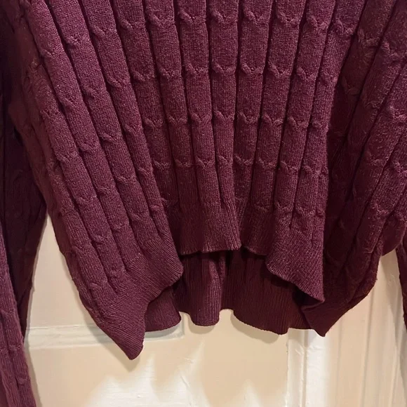 Blank Crew Neck Sweater with Ribbed Texture - Picture 4 of 4